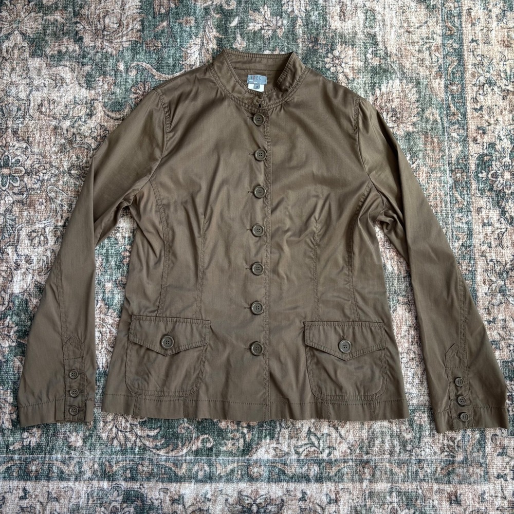 90s Vintage ADEC Philippe Ade Brown Utility Jacket 12 Lightweight Fall Y2K Boho